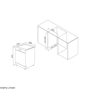 Máy Rửa Chén Âm Tủ Malloca WQP12-J7309I